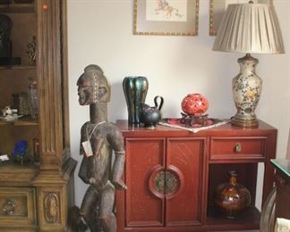 African Statuary, Asian Table, Art, Lamp