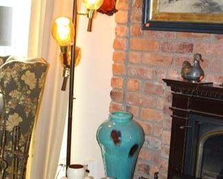 Ames Floor Lamp, Wood Clock, Vases, Marbles, More
