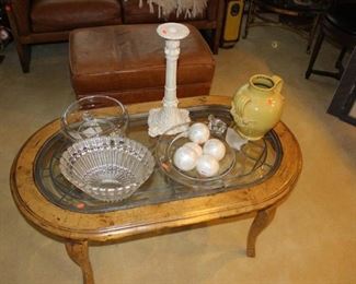 Coffee Table, Candle Holder, Glassware