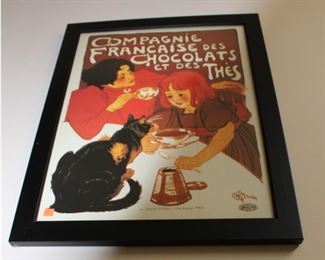 Framed C F Chocolats Poster