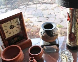 Vases, Pottery, Clock, Lamp