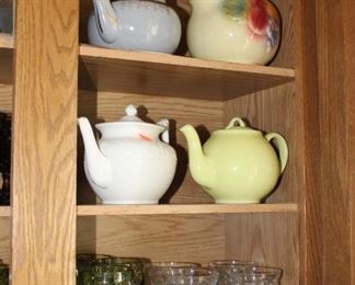 Tea Pots, Vintage Glassware