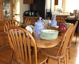 Wood Dining Table and Chairs