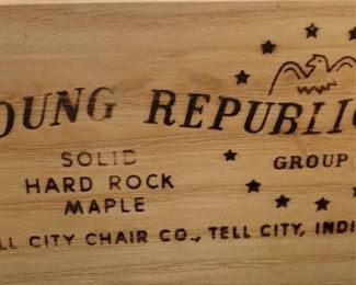 Vintage Young Republic Solid Maple Bar Cart