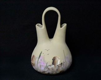 Signed 14" Native American Wedding Vase