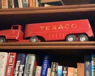 red texaco metal truck