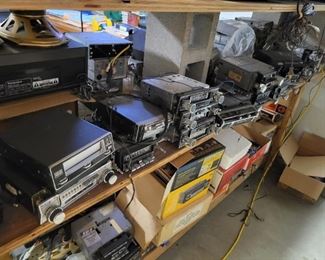 We have over 65  eight-track players and over 40 turntables as well as other radios and speakers  including Sony, Technics and Panasonic 