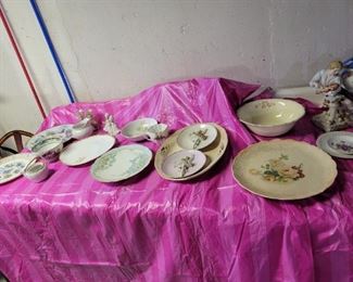 We have hand-painted English pieces and porcelain pieces