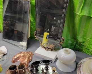 Deco mirror and copper pieces