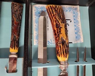 Unique wooden hand-carved knives