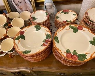 Franciscan Ware Apple Dishware Service for 12 with Accessory Pieces
