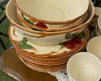 Franciscan Ware Apple Dishware Service for 12 Wih Accessory Pieces