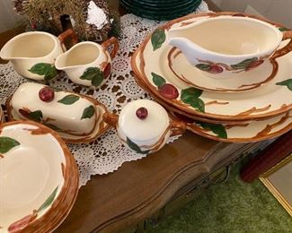 Franciscan Ware Apple Dishware Service for 12 Wih Accessory Pieces