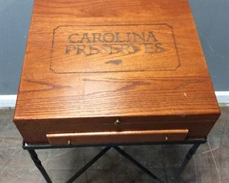 WILLIAM MANGUM CAROLINA PRESERVES ARTWORK AND HARDBACK WITH DISPLAY TABLE
