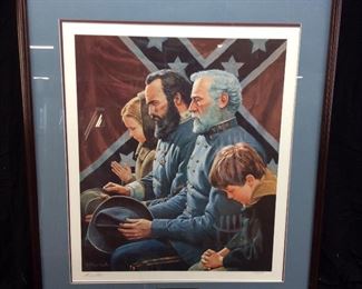 MORT KUNSTLER SIGNED ‘’CIVIL WAR GENERALS ART PRINT