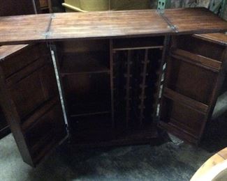 BAR WINE CABINET, FOLDING TOP
