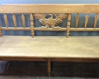 CUSTOM MADE EAGLES HEAD BENCH