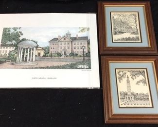 (3) NORTH CAROLINA CHAPEL HILL ART
