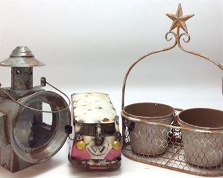 TIN CANDLE HOLDER, TIN VOLKSWAGEN