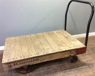 VINTAGE RAILROAD WHEEL CART,