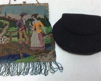 2 ANTIQUE BEADED PURSES