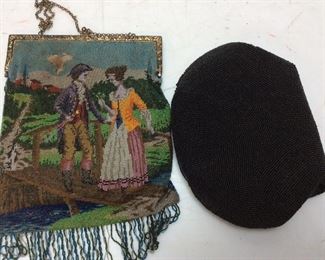 2 ANTIQUE BEADED PURSES