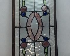 VINTAGE LEADED GLASS WINDOW