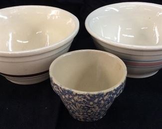 VINTAGE MIXING BOWLS, SPONGEWARE