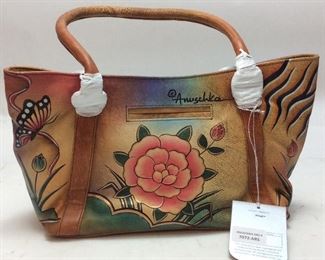 ANUSCHKA HAND PAINTED LEATHER PURSE