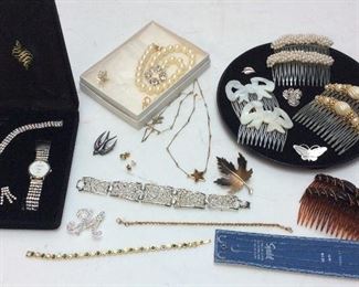 VINTAGE SIGNED COSTUME JEWELRY