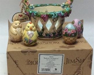 JIM SHORE BASKETFUL OF SURPRISE SCULPTURE