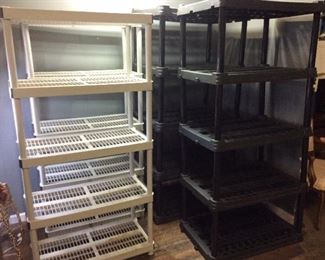 4 SHELVING UNITS