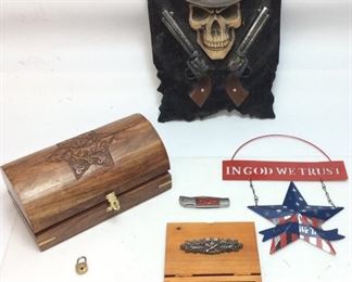 ASSORTED DECOR, WINDLASS KNIFE, LOCKBOX