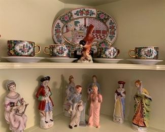 Asian items, porcelain figurines