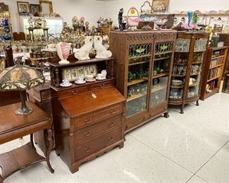 Selection of vintage and antique furniture