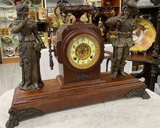 Waterbury Figural Spelter Clock (1881 Pat.)