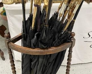 Selection of Rolled Gold Canes and Parasols (Only about 1/4 shown here)