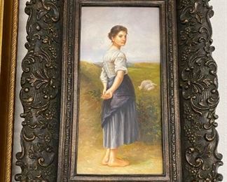 Shepherdess Oil on Canvas 