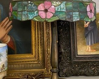 Antique Stained Glass Lamp