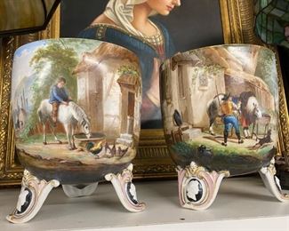 Hand Painted Jardinières 