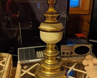 Gold & Enamel Lamps (pair)