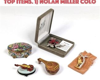 Lot 2010 5pc Jewelry and dresser top Items. 1 NOLAN MILLER Colo