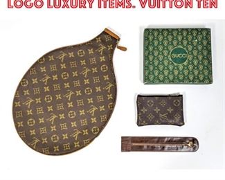 Lot 2013 4pc LOUIS VUITTON, GUCCI Logo Luxury Items. VUITTON Ten