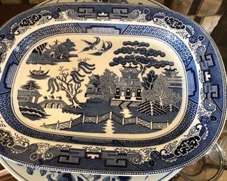Blue and white ironstone