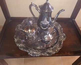 Silver plated tea service