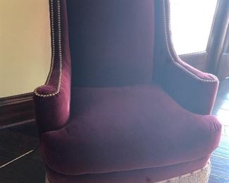 Century velvet chair with bullion Fringe