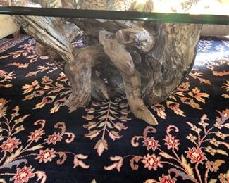 Weathered driftwood table