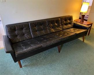 Mid century leather sofa