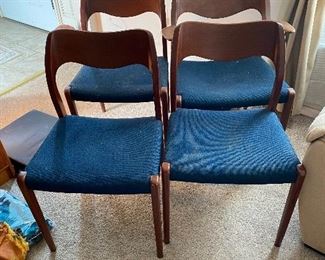 JL Moller mid century chairs