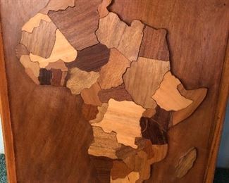 Wooden hand  carved Africa wall hanging